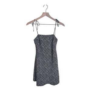 Princess Polly Tie Strap Mini Dress - Black Size 0 (XXS)